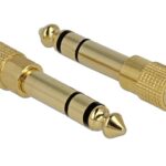 DELOCK αντάπτορας 6.35mm σε 3.5mm 65361, μεταλλικός, gold plated - 4043619653614