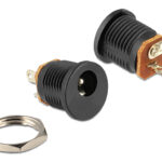 DELOCK βύσμα τροφοδοσίας DC 2.1 x 5.5mm 65503, μαύρο - 4043619655038