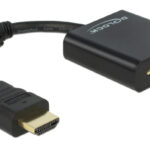 DELOCK αντάπτορας HDMI σε VGA 65512, 1080p, μαύρος - 4043619655120