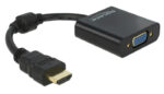 DELOCK αντάπτορας HDMI σε VGA 65512, 1080p, μαύρος - 4043619655120