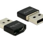 DELOCK αντάπτορας USB σε HDMI-A θηλυκό 65680, μαύρος - 4043619656806
