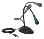DELOCK μικρόφωνο με βάση και mute button 65871, USB, 1.7m, μαύρο - 4043619658718 - Image 2