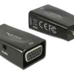 DELOCK αντάπτορας HDMI σε VGA 65901 με 3.5mm, 1080p/60Hz, μαύρος - 4043619659012