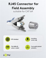 GOOBAY βύσμα RJ45 65939, CAT 6A STP, tool-free, ασημί - 4040849659393 - Image 2