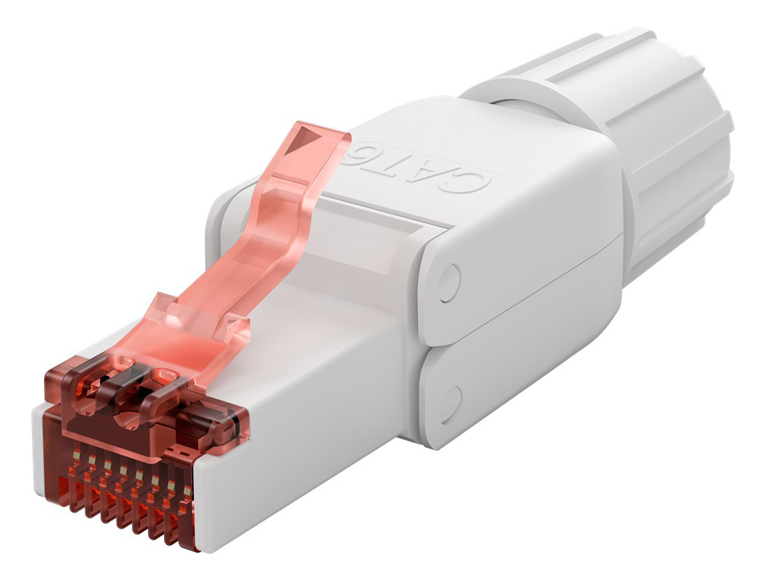 65942 GOOBAY βύσμα RJ45 65942, CAT 6 UTP, tool-free, λευκό - 4040849659423 - Image 1