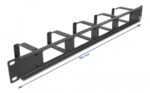 DELOCK cable management 66659 για rack 19"/1U, 5x γάντζοι, μαύρο - 4043619666591 - Image 2