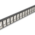 DELOCK Keystone patch panel 66758, 19"/1U, 16x ports, μαύρο - 4043619667581