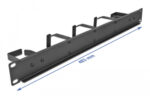 DELOCK cable management 66848 για rack 19"/1U, 5x γάντζοι, μαύρο - 4043619668489 - Image 2