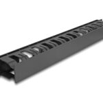 DELOCK cable management 67021 για rack 19"/1U, 2 ανοίγματα, πλαστικό, μαύρο - 4043619670215