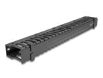 DELOCK cable management 67022 για rack 19"/1U, 3 ανοίγματα, μεταλλικό/πλαστικό, μαύρο - 4043619670222