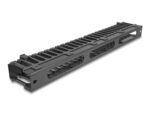 DELOCK cable management 67022 για rack 19"/1U, 3 ανοίγματα, μεταλλικό/πλαστικό, μαύρο - 4043619670222 - Image 2
