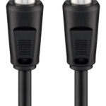 GOOBAY καλώδιο κεραίας αρσενικό 68146, <70dB, CCS, 1.5m, μαύρο - 4040849681462