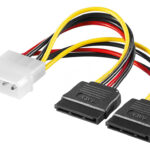 GOOBAY καλώδιο τροφοδοσίας 4 pin σε 2x SATA 68524, 0.13m - 4040849685248