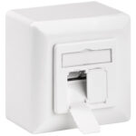 GOOBAY επιτοίχια πρίζα CAT 6a 68572, 2x RJ45, 80x80mm, λευκή - 4040849685729