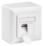 GOOBAY επιτοίχια πρίζα CAT 6a 68572, 2x RJ45, 80x80mm, λευκή - 4040849685729