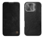 NILLKIN θήκη Qin Prop Leather για iPhone 16, δερμάτινη, μαύρη - 6902048281936
