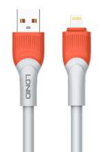 LDNIO καλώδιο Lightning σε USB LS601, 30W, 1m, γκρι -