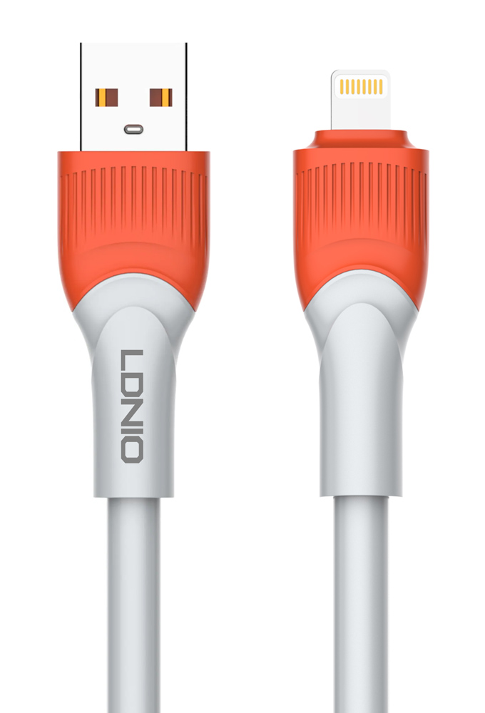 6933138600337 LDNIO καλώδιο Lightning σε USB LS601, 30W, 1m, γκρι - - Image 1