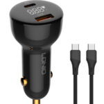 LDNIO φορτιστής αυτοκινήτου C101 με καλώδιο, USB/USB-C, 100W PD, μαύρος -