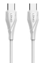 LDNIO καλώδιο USB-C σε USB-C LC611C, 65W PD, 1m, λευκό -