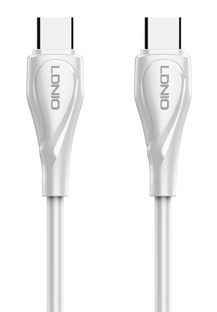 6933138601099 LDNIO καλώδιο USB-C σε USB-C LC611C, 65W PD, 1m, λευκό - - Image 1