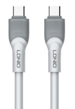 LDNIO καλώδιο USB-C σε USB-C LC602C, 100W PD, 2m, γκρι - 6933138601150