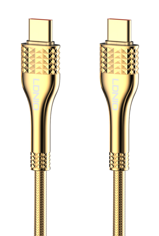6933138601211 LDNIO καλώδιο USB-C σε USB-C LC651C, 65W, 1m, χρυσό - - Image 1