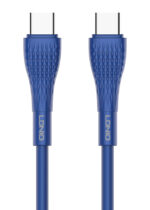 LDNIO καλώδιο USB-C σε USB-C LC672C, 65W PD, 2m, μπλε -