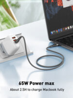 LDNIO καλώδιο USB-C σε USB-C LC861C, 65W PD, 1m, γκρι - - Image 2