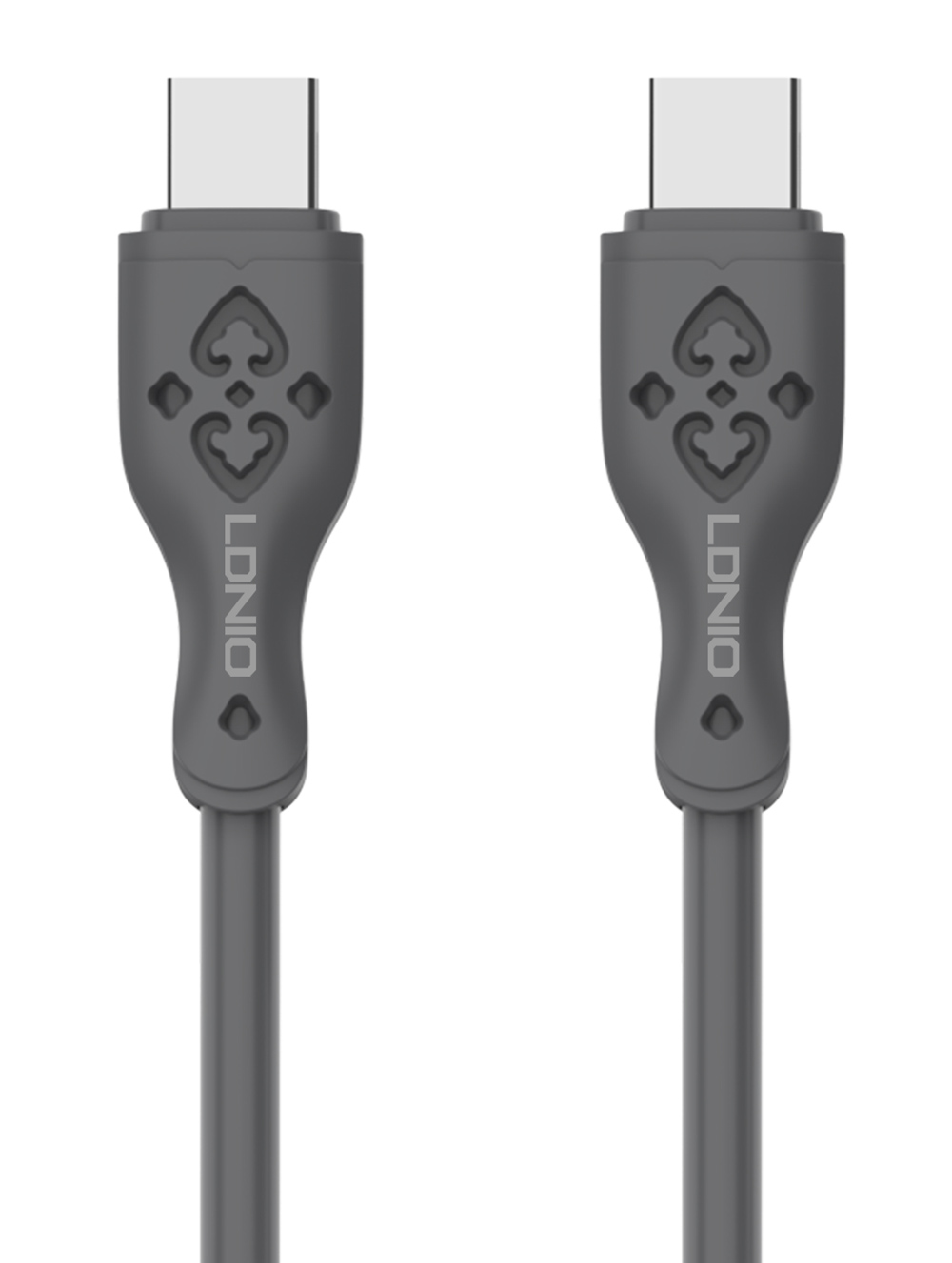 6933138601358 LDNIO καλώδιο USB-C σε USB-C LC811C, 65W PD, 1m, γκρι - - Image 1