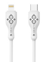 LDNIO καλώδιο Lightning σε USB-C LC812I, 30W PD, 2m, λευκό -