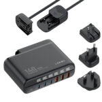 LDNIO σταθμός φόρτισης A6140C, 3x USB-C/3x USB, 140W, PD/QC, GaN, μαύρος -