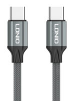 LDNIO καλώδιο USB-C σε USB-C LC442C, 65W PD, 2m, γκρι -