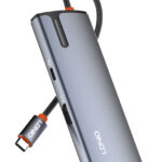 LDNIO docking station DS-16H, 6 θυρών, USB-C σύνδεση, 4K, 100W PD, γκρι - 6933138601594