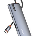 LDNIO docking station DS-15H, 5 θυρών, USB-C σύνδεση, 4K, 100W PD, γκρι - 6933138601655
