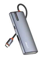 LDNIO docking station DS-15H, 5 θυρών, USB-C σύνδεση, 4K, 100W PD, γκρι - 6933138601655