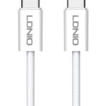 LDNIO καλώδιο USB-C LC901C, 65W PD, 480Mbps, 1m, λευκό - 6933138601686