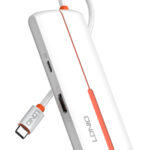 LDNIO docking station DS-26H, 6 θυρών, USB-C σύνδεση, 4K, 100W PD, λευκό - 6933138601747