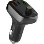 LDNIO FM Transmitter & φορτιστής C704Q, 2x USB/1x USB-C, 36W, Bluetooth, μαύρο - 6933138690666