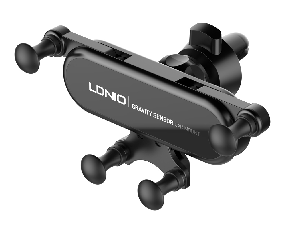 6933138691144 LDNIO βάση smartphone αυτοκινήτου MG03 για αεραγωγούς, μαύρη - 6933138610053 - Image 1