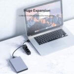ORICO USB hub TWU32-4A, 4x θυρών, USB 3.0, 5Gbps, USB σύνδεση, έξτρα τροφοδοσία, μαύρο - 6942227107848 - Image 2