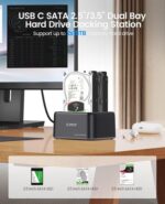 ORICO docking station για 2.5" ή 3.5" SATA HDD/SSD 6829C3-V1, 2 θέσεων, 5Gbps, μαύρο - 6942227118653 - Image 2