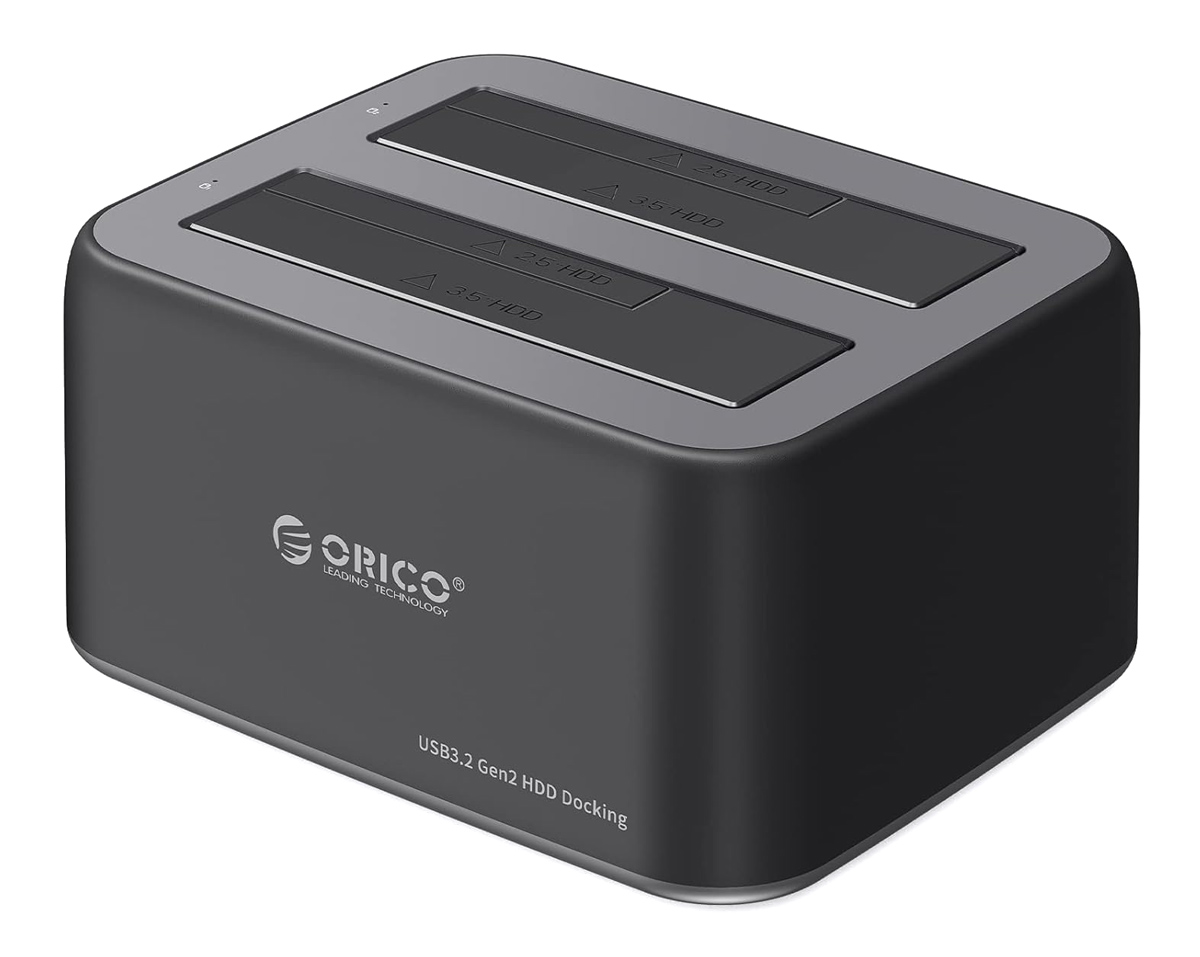 6942227118653 ORICO docking station για 2.5" ή 3.5" SATA HDD/SSD 6829C3-V1, 2 θέσεων, 5Gbps, μαύρο - 6942227118653 - Image 1