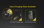 NITECORE επαναφορτιζόμενη μπαταρία τύπου 18650 NL1826R, 2600mAh, USB-C - 6952506496037 - Image 2