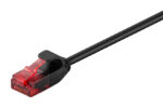 GOOBAY καλώδιο δικτύου 71548, CAT 6 U/UTP, slim, copper, 250MHz, 0.25m, μαύρο - 4040849715488