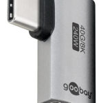 GOOBAY αντάπτορας USB-C 74441, γωνιακός 90°, USB4, 240W, 40Gbps, 8K, γκρι - 4040849744419