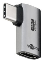 GOOBAY αντάπτορας USB-C 74441, γωνιακός 90°, USB4, 240W, 40Gbps, 8K, γκρι - 4040849744419