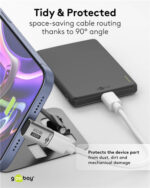 GOOBAY αντάπτορας USB-C 74442, γωνιακός 90°, USB4, 240W, 40Gbps, 8K, γκρι - 4040849744426 - Image 2