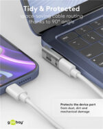 GOOBAY αντάπτορας USB-C 74443, γωνιακός 90°, USB4, 240W, 40Gbps, 8K, γκρι - 4040849744433 - Image 2