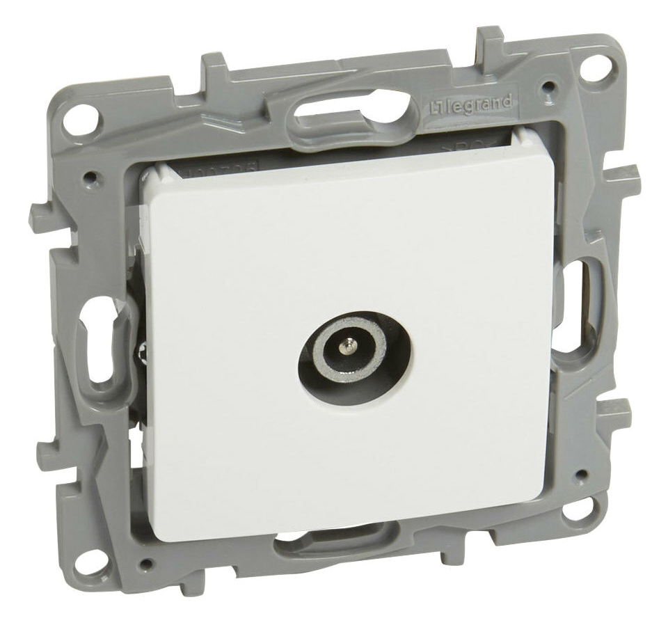 764555 LEGRAND πρίζα κεραίας 764555, αρσενική, 10dB, λευκή - 3414970683281 - Image 1